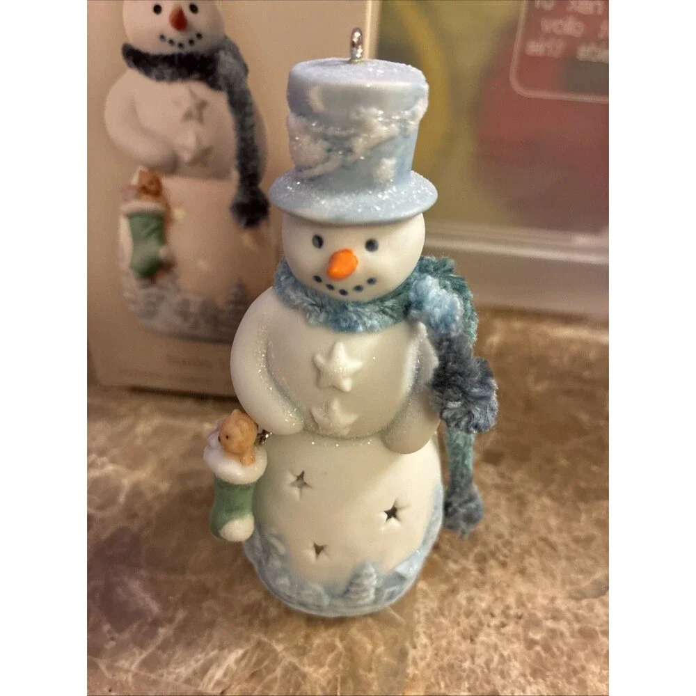 Hallmark Keepsake 2008 Porcelain Christmas Snowman Ornament Stanley T. Starr